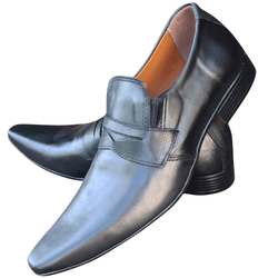 Sapato Masculino Italiano Em Couro Preto Calibre R... - Art Sapatos ®