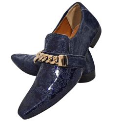 Sapato Masculino Italiano Em Couro Azul Sunsea Ref... - Art Sapatos ®