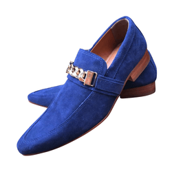 Sapato Masculino Italiano Em Couro Azul Laila Ref:... - Art Sapatos ®