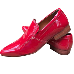 Sapato Masculino Italiano Em Couro Vermelho Kiss R... - Art Sapatos ®