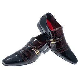 Sapato Masculino Italiano Em Couro Domenico Preto ... - Art Sapatos ®