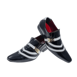 Sapato Masculino Italiano Em Couro Cora Preto Ref:... - Art Sapatos ®