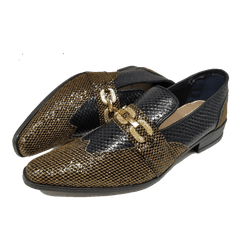 Sapato Masculino Em Couro Social Executivo Dourado... - Art Sapatos ®