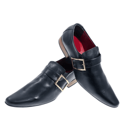 Sapato Masculino Italiano Em Couro Lizzo Preto Cro... - Art Sapatos ®