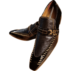 Sapato Masculino Italiano Em Couro Marrom Avestruz... - Art Sapatos ®