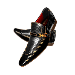 Sapato Masculino Italiano Em Couro Preto Trice - 0... - Art Sapatos ®