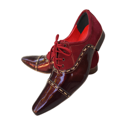 Sapato Masculino Italiano Em Couro Vinho Oxford - ... - Art Sapatos ®
