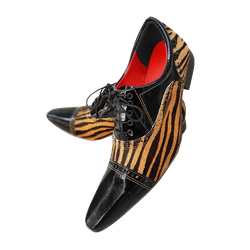 Sapato Masculino Italiano Em Couro Tigre Com Pelo ... - Art Sapatos ®