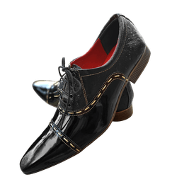 Sapato Masculino Italiano Em Couro Lizzo Preto Env... - Art Sapatos ®