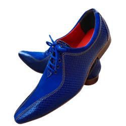 Sapato Masculino Italiano Em Couro Azul - 010509 - Art Sapatos ®