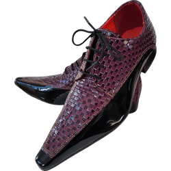 Sapato Masculino Italiano Em Couro Triçado - 01067... - Art Sapatos ®