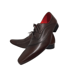 Sapato Masculino Italiano Em Couro Marrom Fosco - ... - Art Sapatos ®
