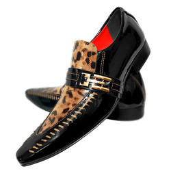 Sapato Masculino Italiano Couro Preto Envernizado ... - Art Sapatos ®