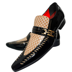 Sapato Masculino Italiano Em Couro Caramelo Tricê ... - Art Sapatos ®