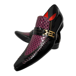 Sapato Masculino Italiano Em Couro Vinho Vancouver... - Art Sapatos ®