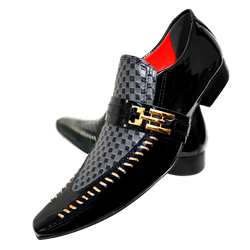 Sapato Masculino Italiano Em Couro Jeans Vancouver... - Art Sapatos ®