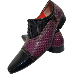 Sapato Masculino Italiano Em Couro Vinho Trice Oxf... - Art Sapatos ®