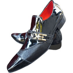 Sapato Masculino Italiano Em Couro Envernizado Esp... - Art Sapatos ®