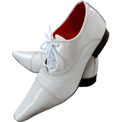 Sapato Masculino Italiano Em Couro Branco Oxford -... - Art Sapatos ®
