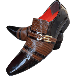 Sapato Masculino Italiano Em Couro Social Executiv... - Art Sapatos ®