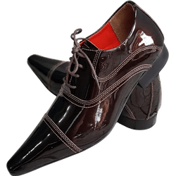 Sapato Masculino Italiano Em Couro Social Executiv... - Art Sapatos ®