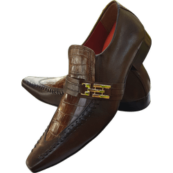 Sapato Masculino Em Couro Social Executivo Marrom ... - Art Sapatos ®