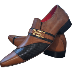 Sapato Masculino Italiano Em Couro Social Executiv... - Art Sapatos ®
