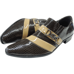 Sapato Masculino Em Couro Social Executivo Caramel... - Art Sapatos ®