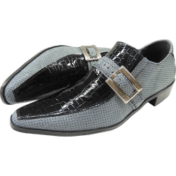 Sapato Masculino Em Couro Social Executivo Cinza X... - Art Sapatos ®