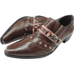 Sapato Masculino Em Couro Social Executivo Marrom ... - Art Sapatos ®