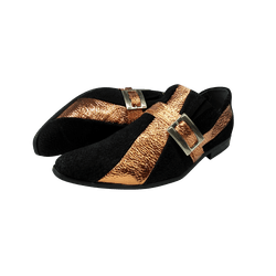 Sapato Masculino Em Couro Social Executivo Dourado... - Art Sapatos ®