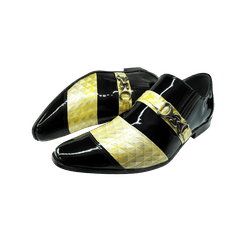 Sapato Masculino Em Couro Social Executivo Amarelo... - Art Sapatos ®