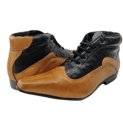 Bota Masculina Social Executivo Em Couro Oxford - ... - Art Sapatos ®