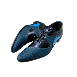 Sapato Masculino Em Couro Social Executivo Azul Es... - Art Sapatos ®