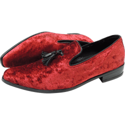 Mocassim Masculino Em Veludo - Vermelho - The Red ... - Art Sapatos ®