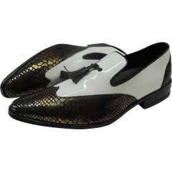 Mocassim Masculino Em Couro - Branco - Golden Whit... - Art Sapatos ®