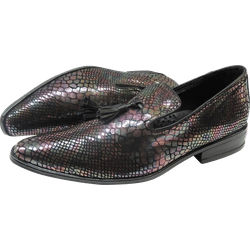 Mocassim Masculino Em Couro - Prata - Purple Grey ... - Art Sapatos ®