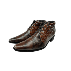 Bota Masculina Em Couro Marrom Rustico - 041004 - Art Sapatos ®