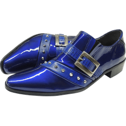 Sapato Masculino Em Couro Social Executivo Azul Pe... - Art Sapatos ®