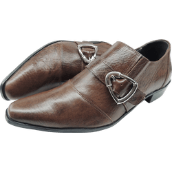 Sapato Masculino Em Couro Social Executivo Marrom ... - Art Sapatos ®