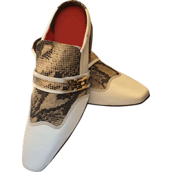 Mule Masculino Em Couro - Babuche - Golden Snake -... - Art Sapatos ®