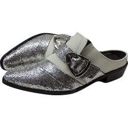 Mule Masculino Em Couro - Babuche - Grey Whistle -... - Art Sapatos ®