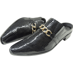 Mule Masculino Em Couro - Babuche - Black - Ref: 5... - Art Sapatos ®