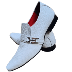 Sapato Masculino Italiano Em Couro Branco Portobel... - Art Sapatos ®
