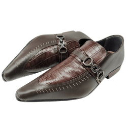 Sapato Masculino Em Couro Social Executivo Marrom ... - Art Sapatos ®