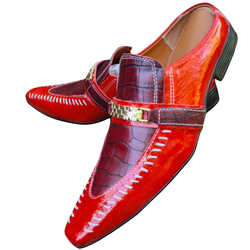 Babuche Masculino Dubai Em Couro Stillus - Vermelh... - Art Sapatos ®