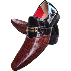 Sapato Masculino Italiano Em Couro Social Executiv... - Art Sapatos ®