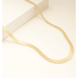 Colar Fita 4mm Banhada a Ouro - 998.15 - A S JOIAS E SEMIJOIAS