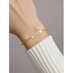 Pulseira Feminina para Adulto de Chapinha Personal... - A S JOIAS E SEMIJOIAS