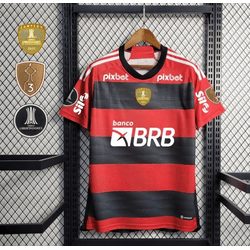 Camisa Flamengo Home 23/24 - Patrocínio + Patchs -... - GOAT SPORTS